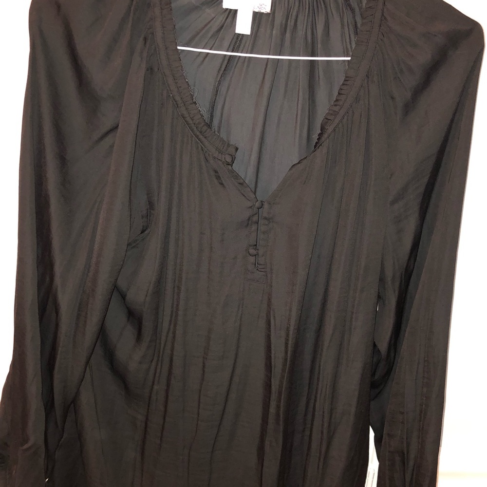 Black long sleeve top